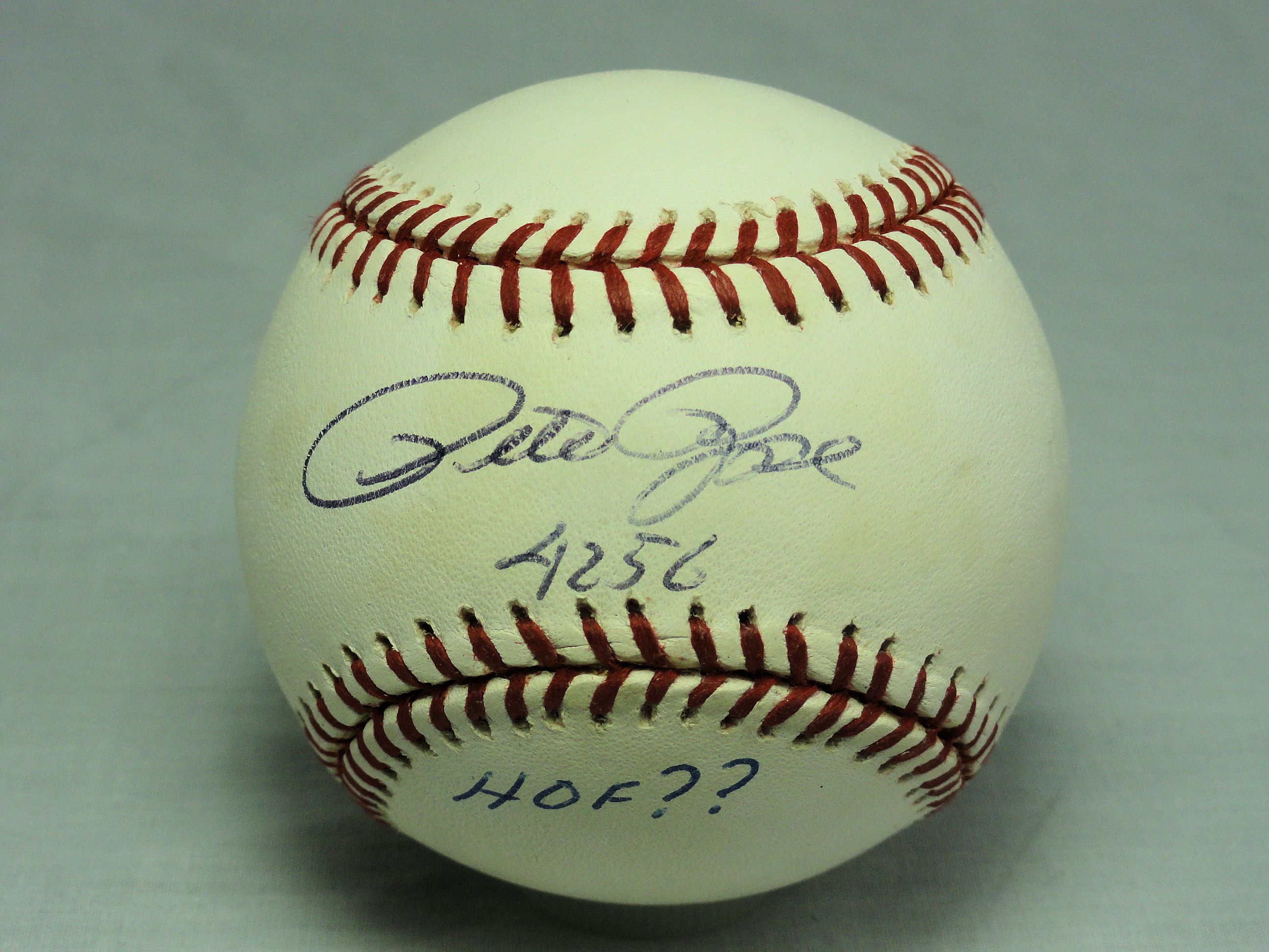 Pete Rose Autographed MLB Baseball with 'Charley Hustle' Inscription a –  TSE Cincinnati by Metabilia