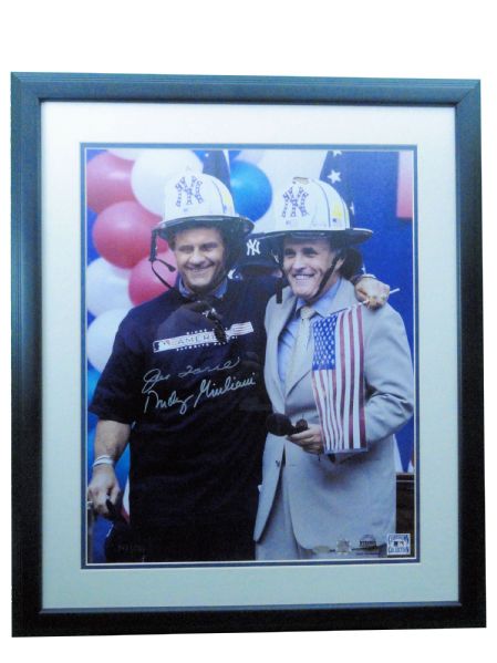 Joe Torre & Rudy Guliani Dual Signed Limited Edition Framed 16x20 Photo