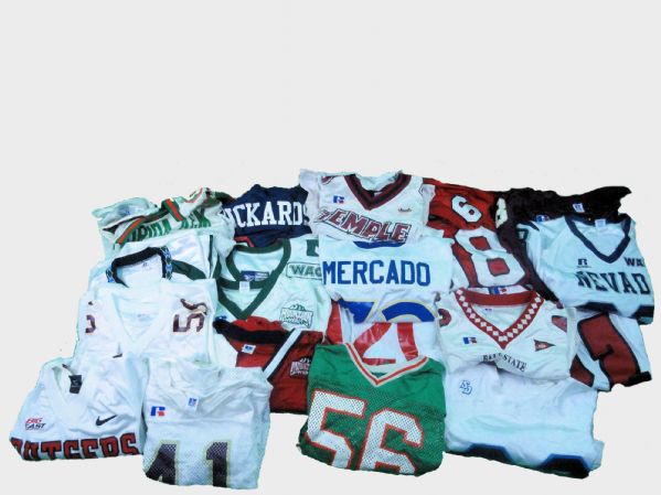 College Football Lot of 21 Game Used Jerseys