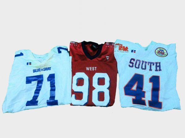 College Bowl Game Lot of 3 Game Used Jerseys