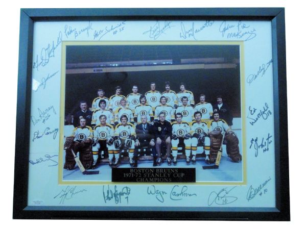 Boston Bruins 1971-72 World Champions Team Signed Photo