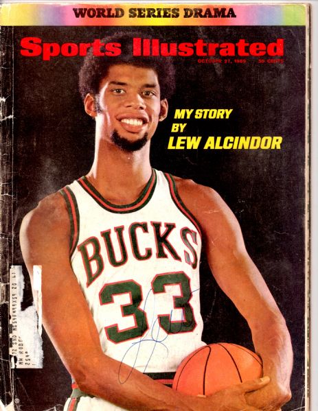 Lew Alcindor Vintage Autographed 1969 Sports Illustrated Magazine