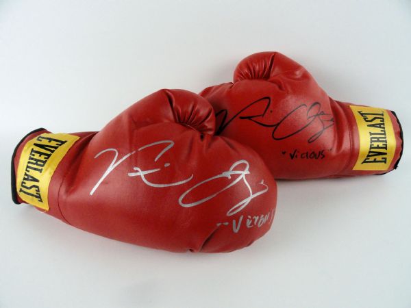 Victor Ortiz Lot of 2 Autographed Boxing Gloves