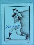 Hank Aaron Autographed Limited Edition Sketch