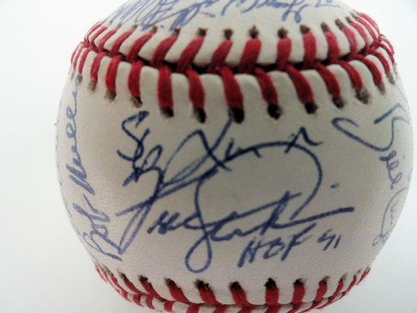 Autographed Team Signed Baseball w/33 Signatures