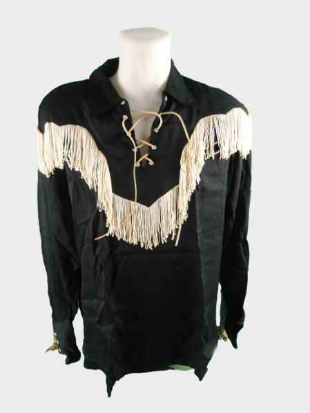 Black Western Shirt with Fringe worn by Actor Clint Eastwood