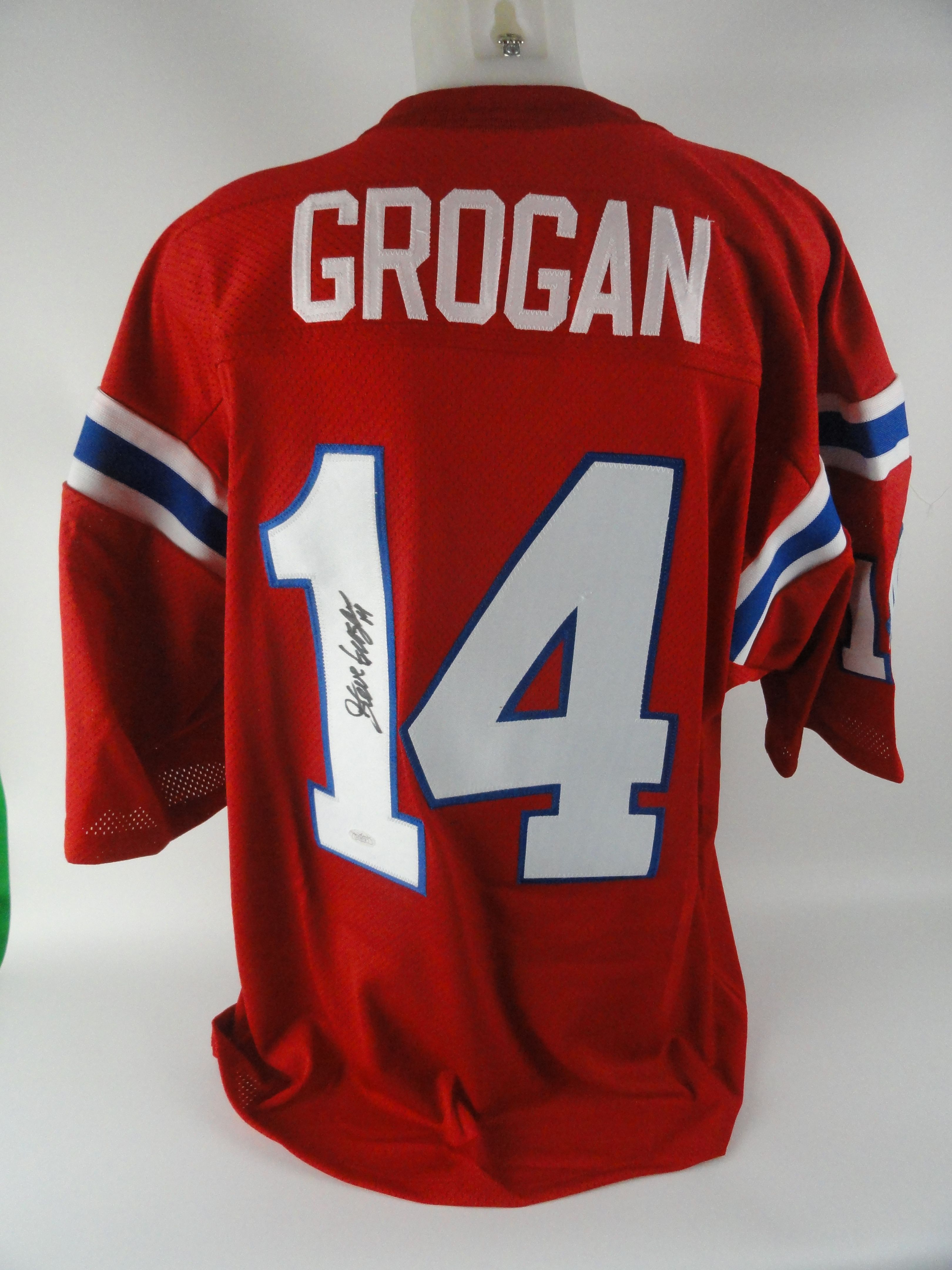 Lot Detail - Steve Grogan Autographed New England Patriots Jersey