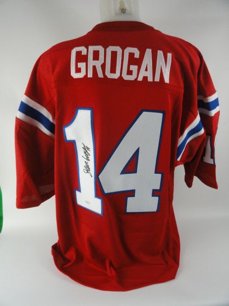 Steve Grogan Autographed New England Patriots Jersey