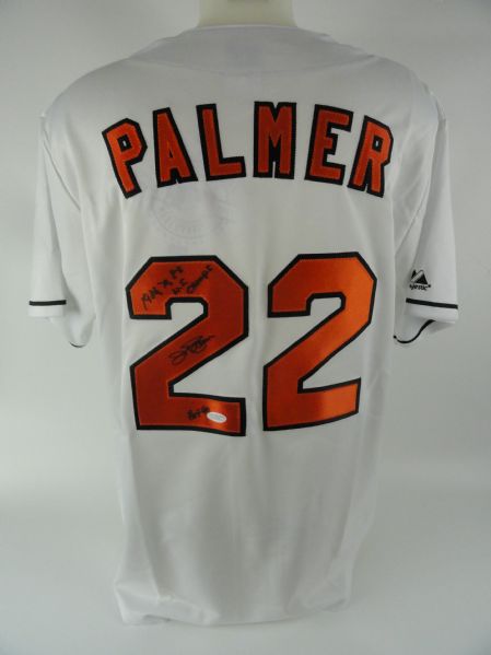 Jim Palmer Autographed & Inscribed Jersey