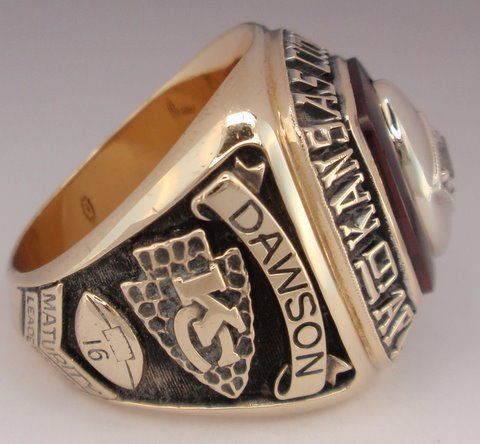 Len Dawson 1969 Kansas City Chiefs Super Bowl Championship Replica Ring