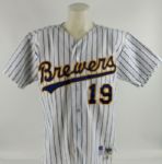 Robin Yount 1992 Milwaukee Brewers Professional Model Jersey w/Heavy Use
