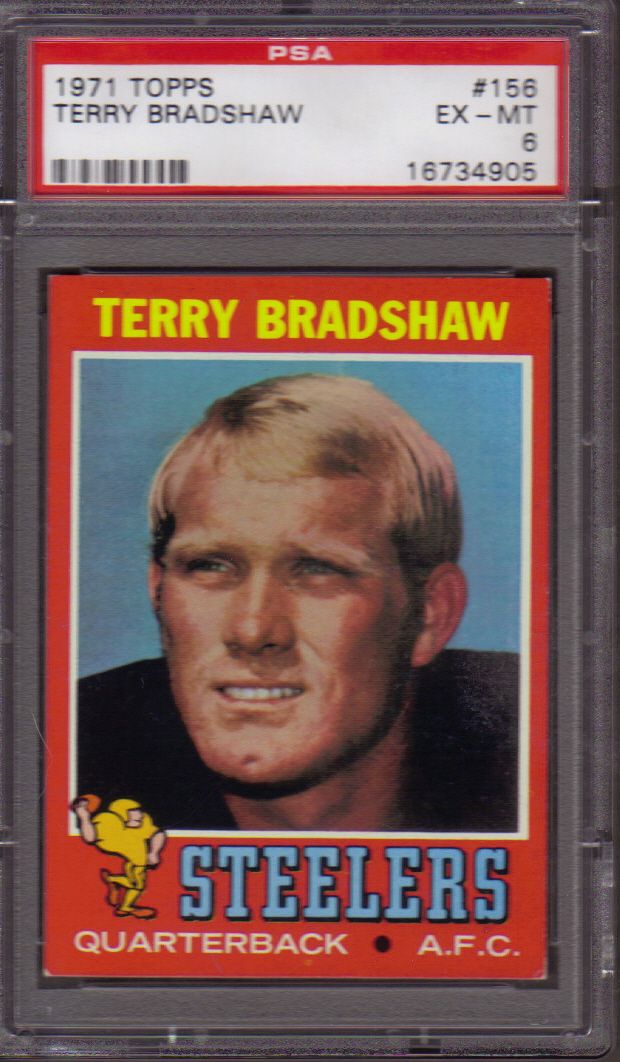 Lot Detail - Terry Bradshaw 1971 Topps Rookie Card PSA 6