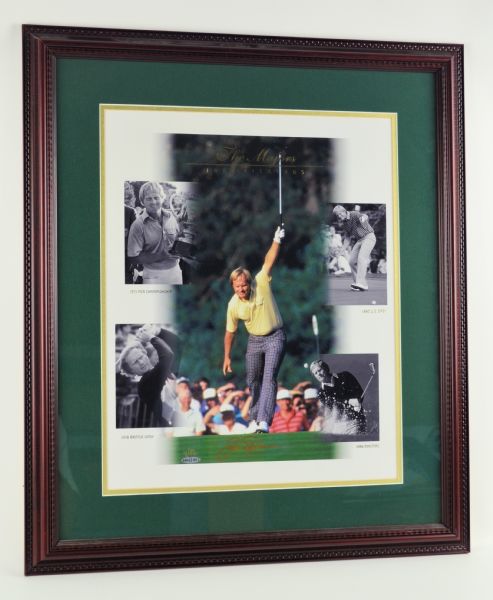 Jack Nicklaus Autographed Limited Edition UDA Framed "Majors" Display