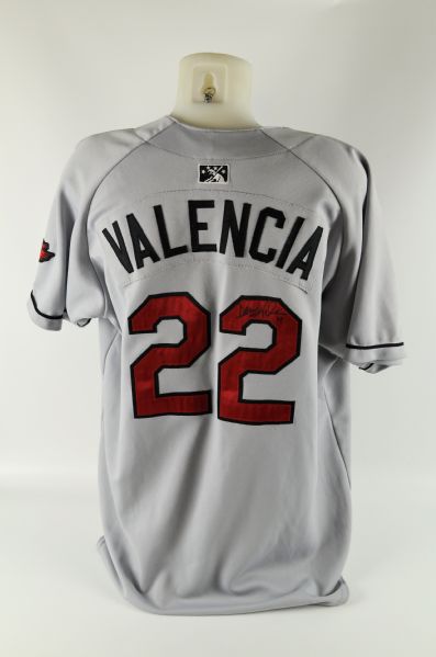 Danny Valencia Rochester Red Wings Minor League Jersey w/Medium Use