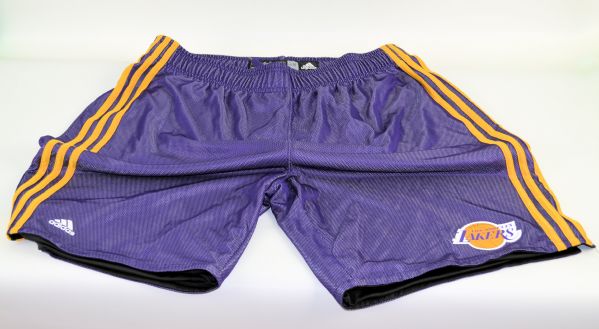 Los Angeles Lakers Practice Shorts Attributed to Kobe Bryant w/Medium Use