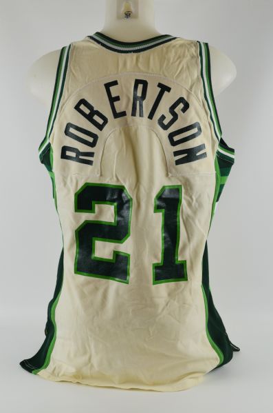 Alvin Robertson 1989 Milwaukee Bucks Professional Model Jersey w/Heavy Use