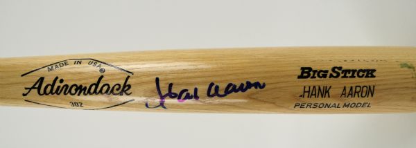 Hank Aaron Autographed Bat