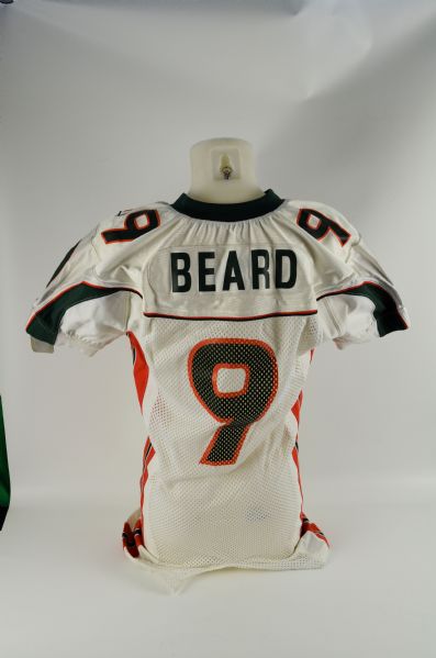 Kevin Beard 2004 Miami Hurricanes FedEx Orange Bowl Jersey w/Light Use