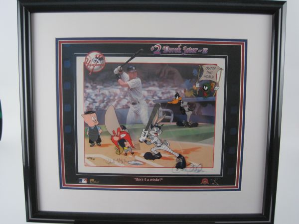 Derek Jeter Autographed Limited Edition Robert McKimson Jr. Animated Art 