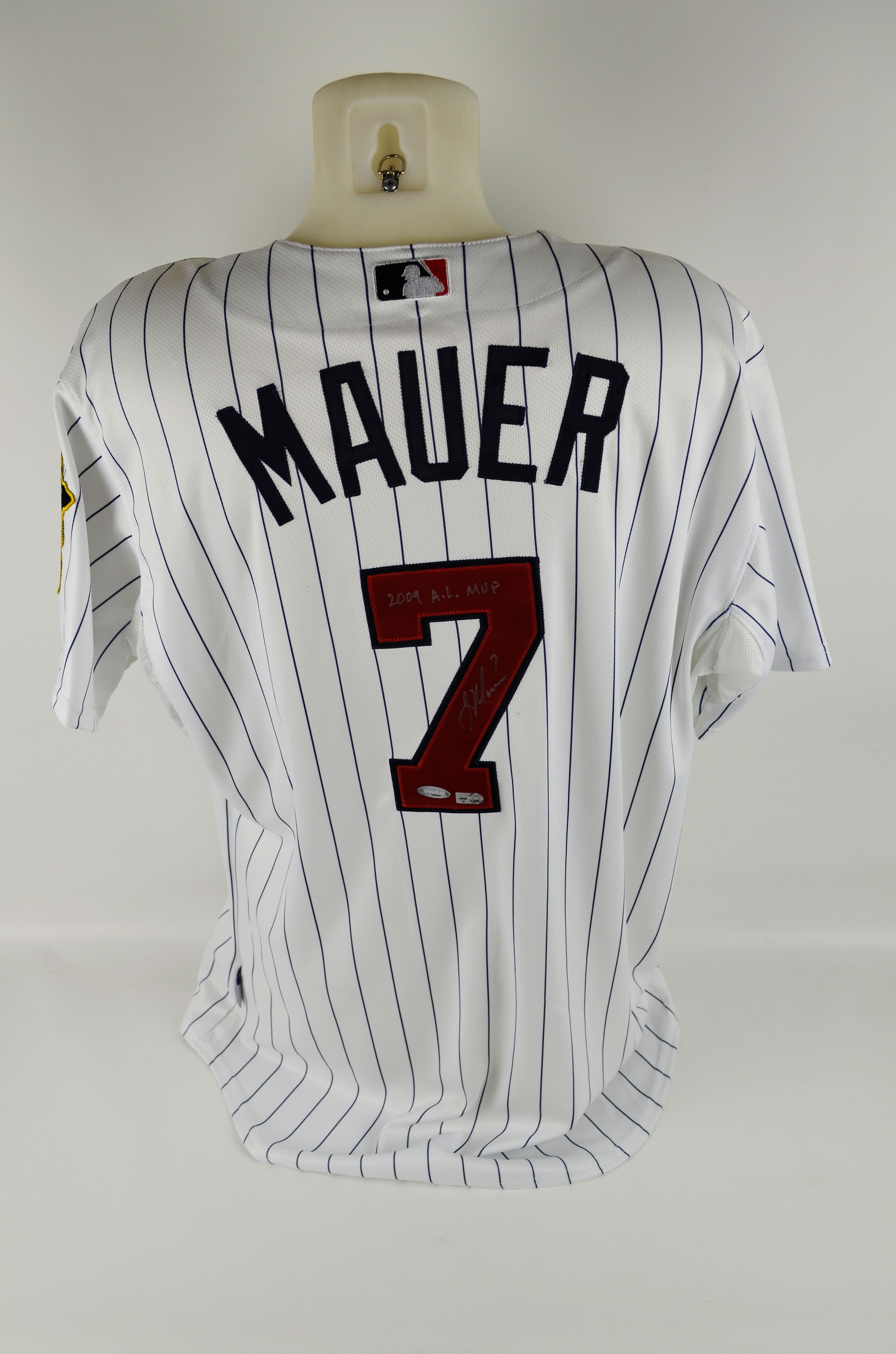 Mauer & Friends Kids Classic Charity Auction: Joe Mauer Autographed Jersey  Inscribed 6 time All Star, 2009 AL MVP, 3 time Gold Glove, 5 time Silver  Slugger, 3 time Batting Champ