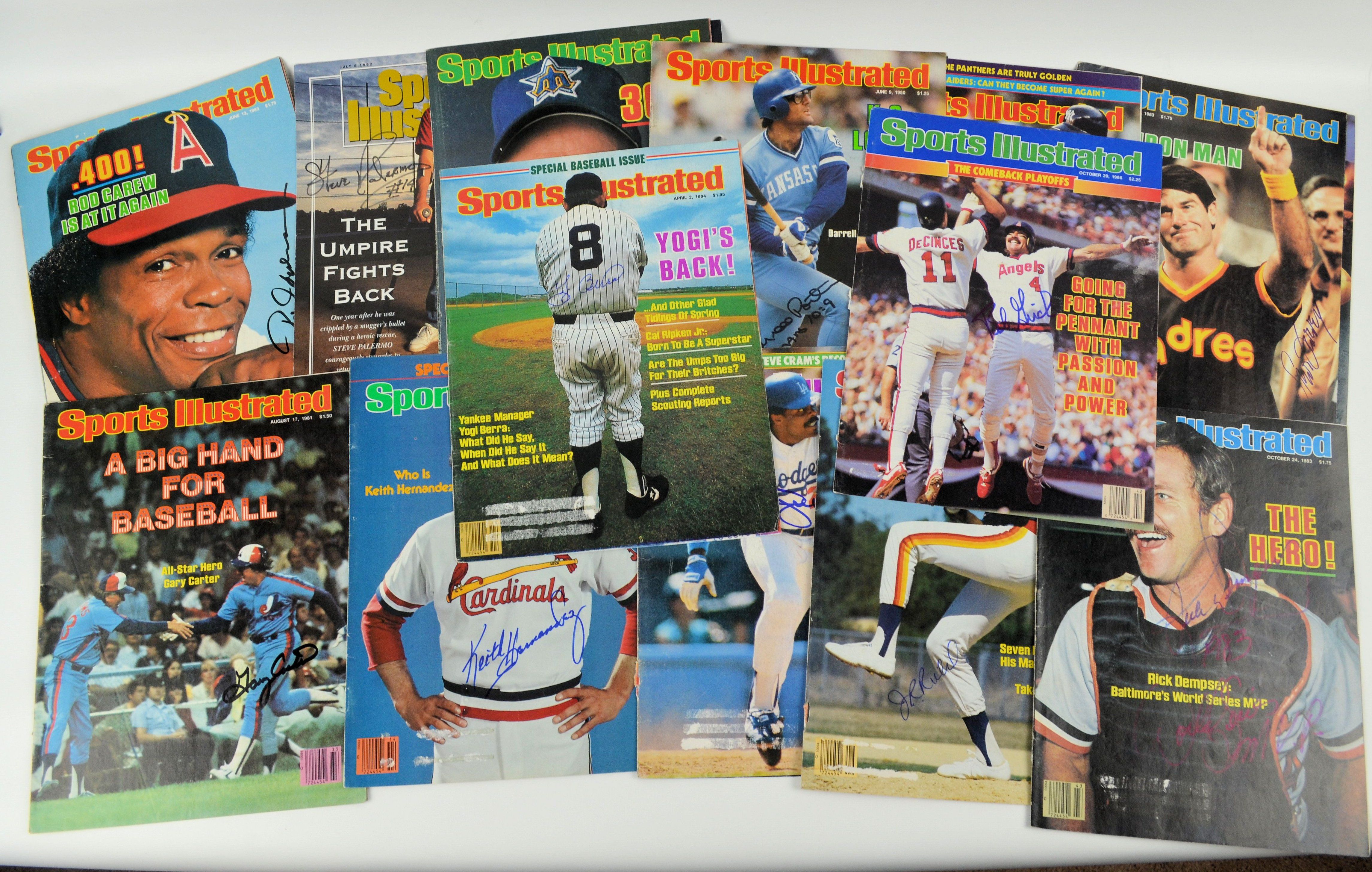 Lot Detail - MLB Lot of 12 Autographed 1980's Sports Illustrated Covers