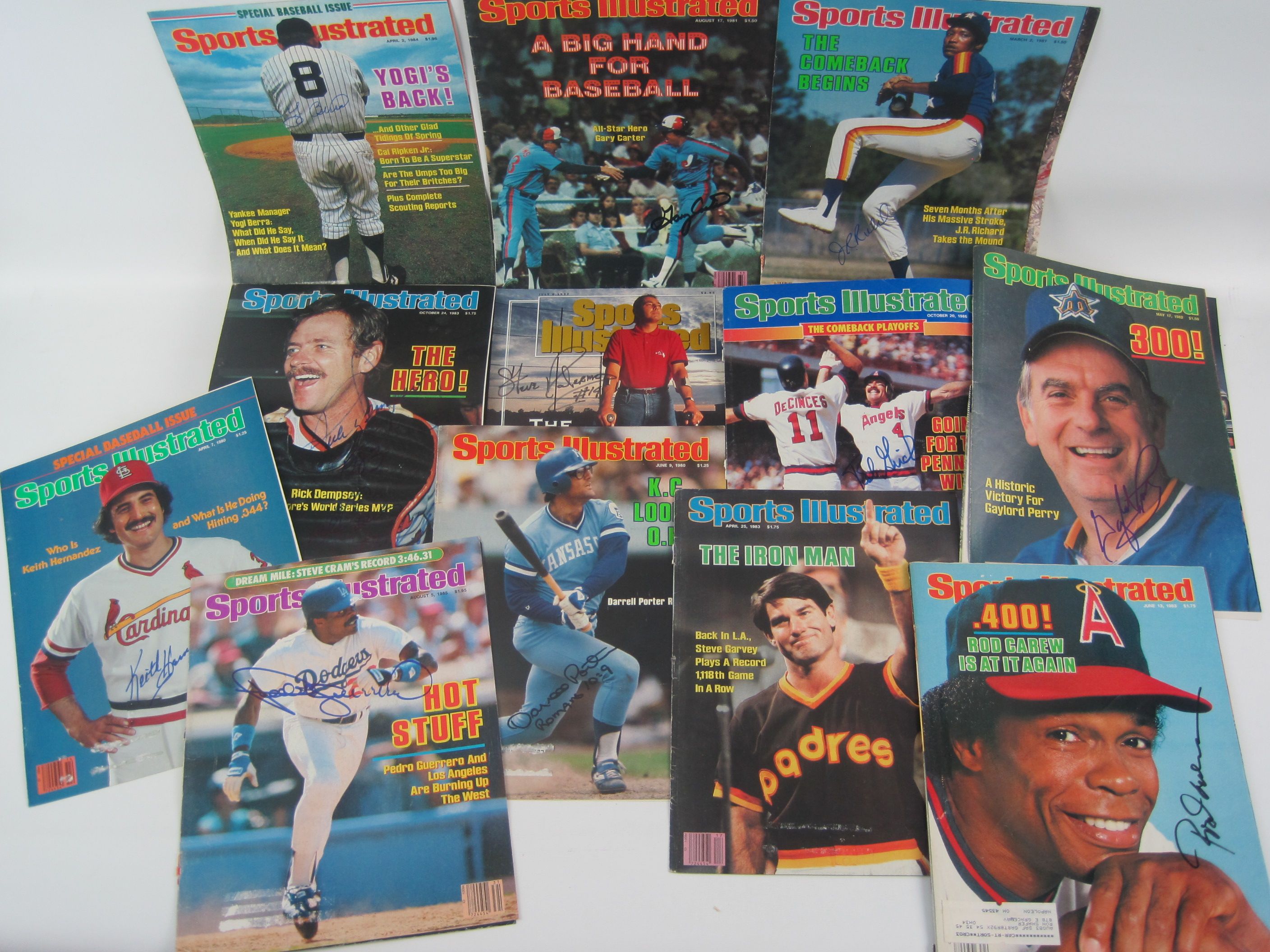 Lot Detail - MLB Lot of 12 Autographed 1980's Sports Illustrated Covers