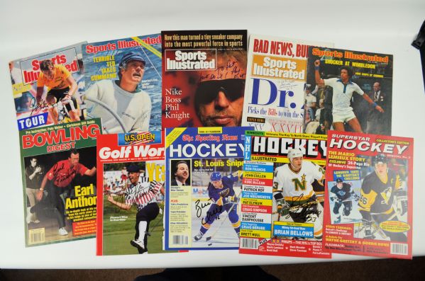 Lot of 10 Autographed Magazine Covers w/Payne Stewart