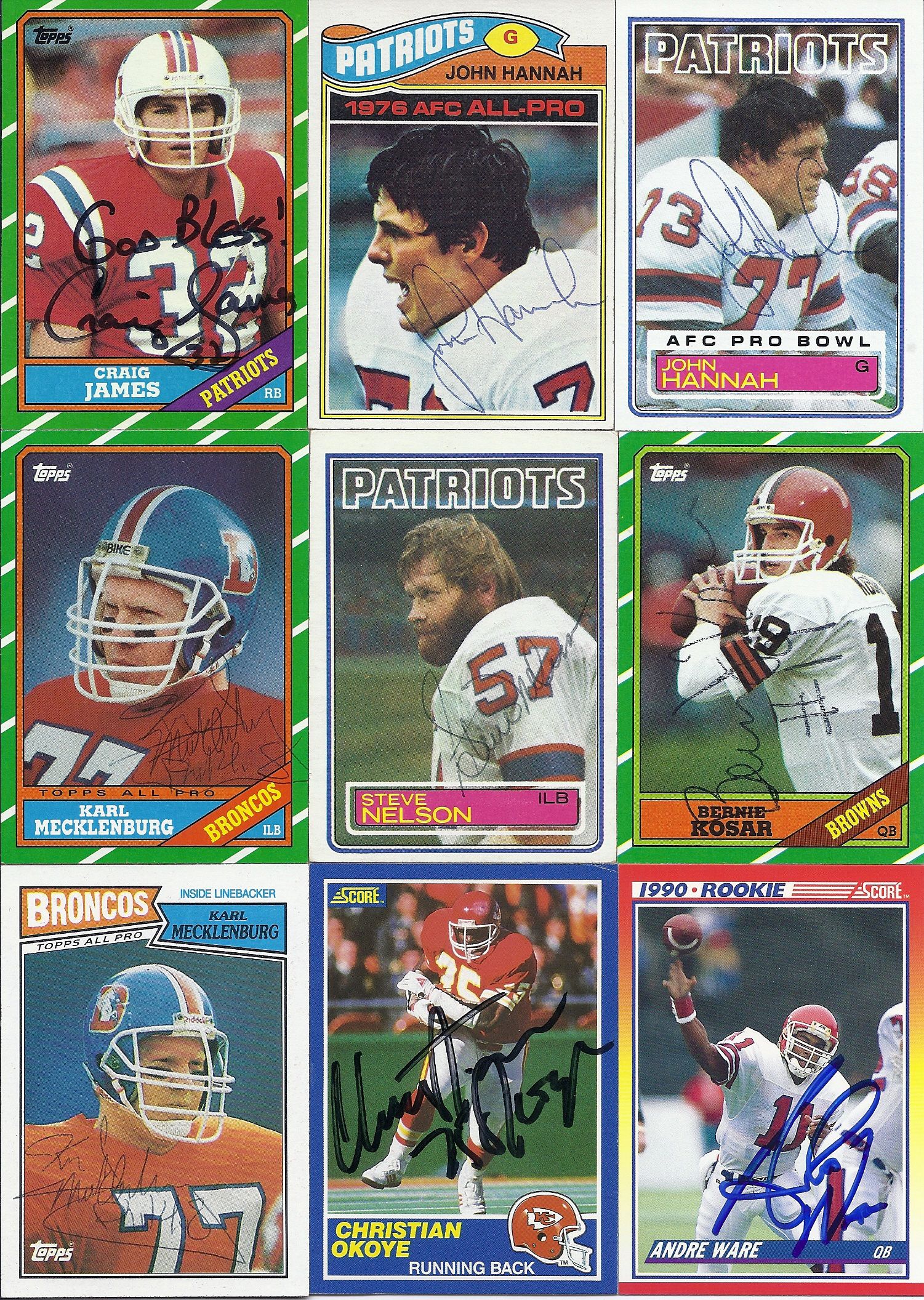 Lot Detail - NFL Lot of 27 Autographed Cards