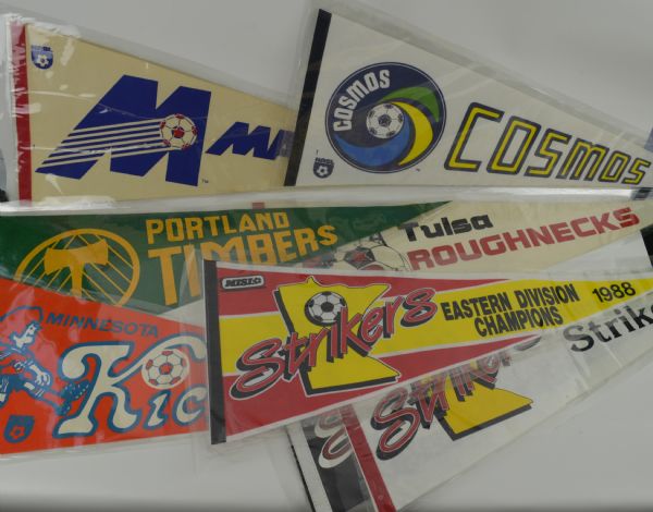 Rare Vintage NASL Soccer Collection of 8 Pennants