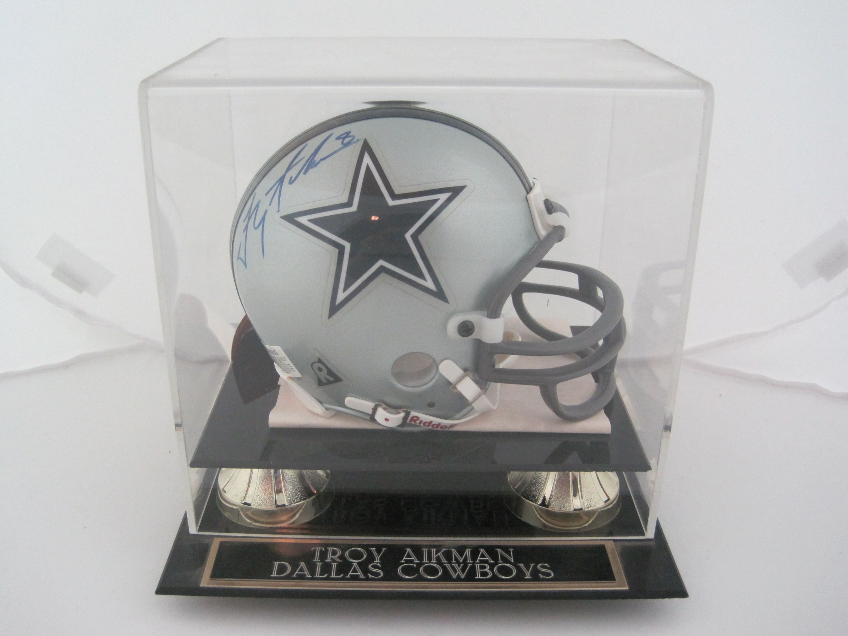 Sold at Auction: Autographed Troy Aikman Football w/ Display