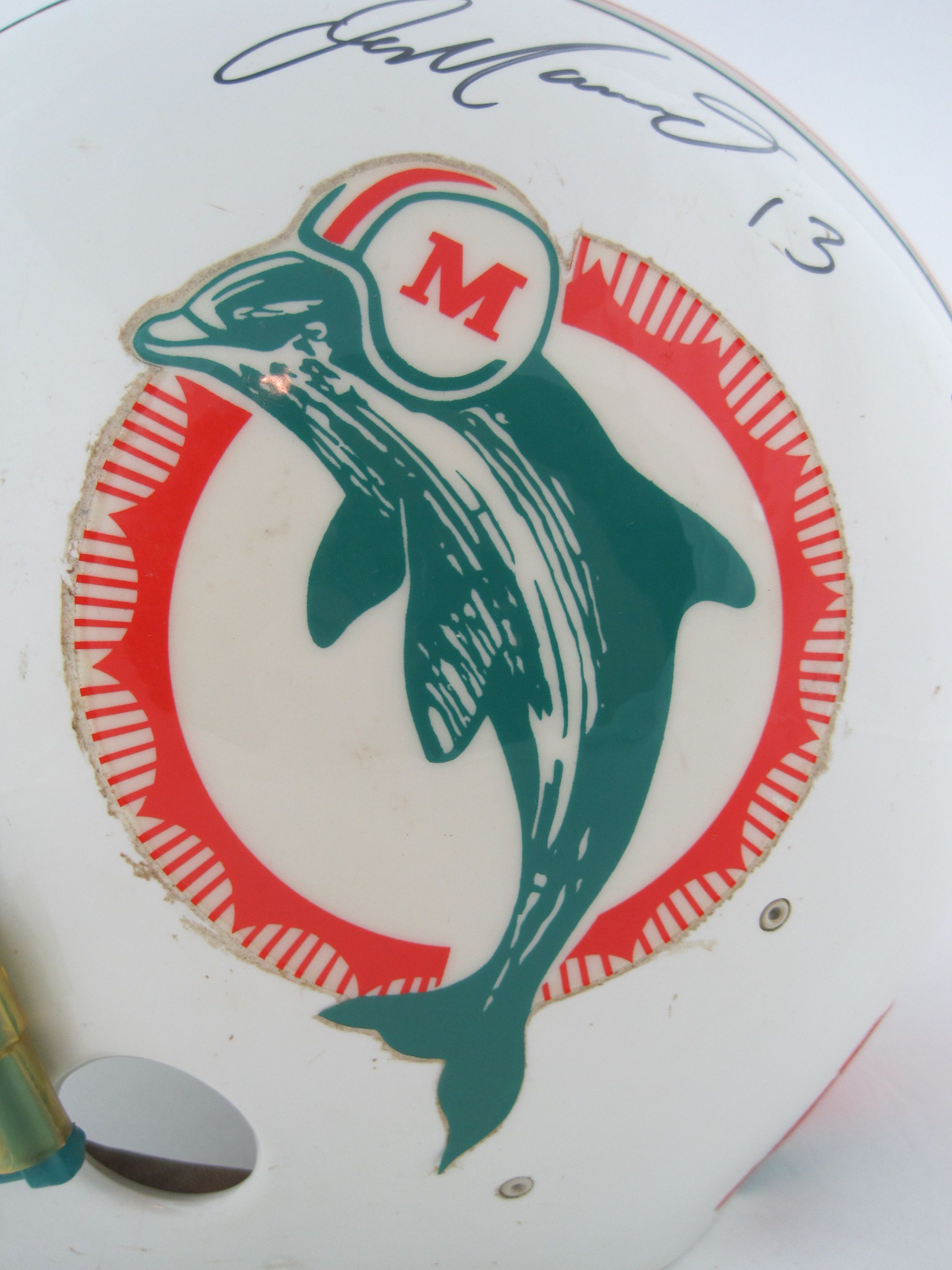 Lot Detail - 1980s-90s Dan Marino Miami Dolphins Game-Used Helmet