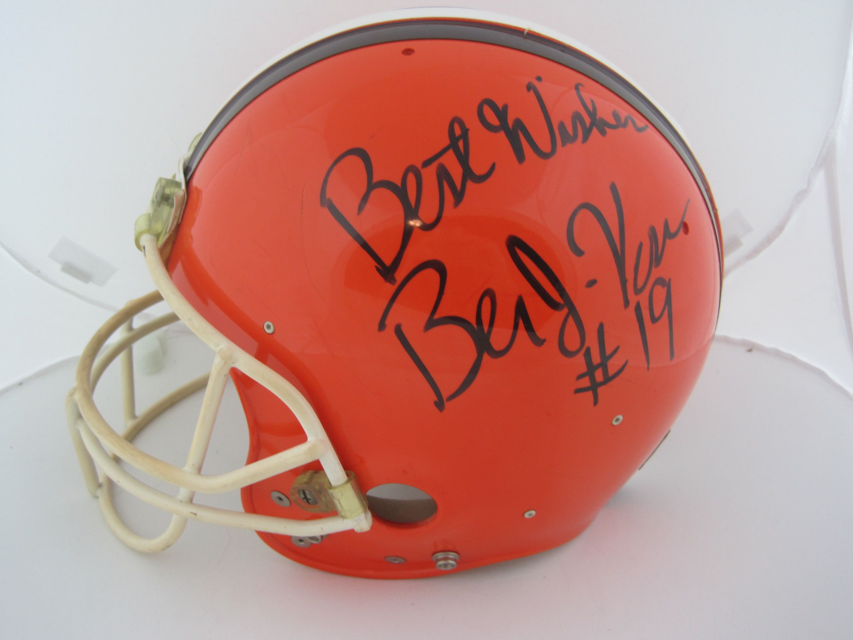 bernie kosar autographed football