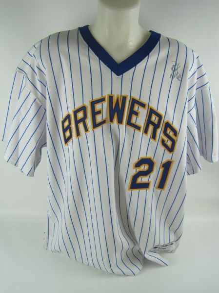 Bernie Mac Milwaukee Brewers "Mr. 3,000" Movie Worn Jersey