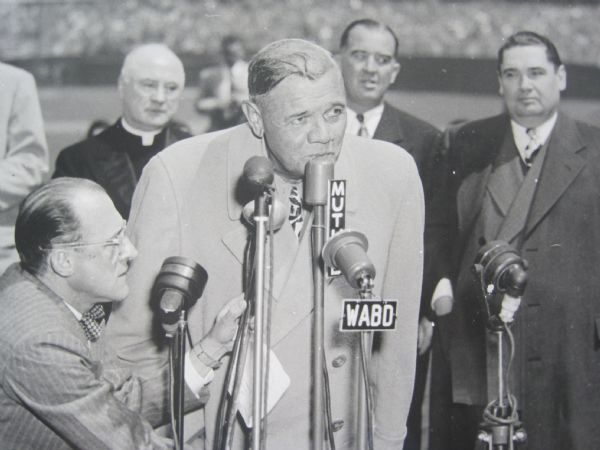 Babe Ruth Day at Yankee Stadium 16x20 Black & White Photograph