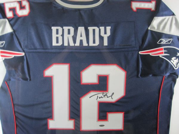 Tom Brady Autographed & Framed New England Patriots Jersey