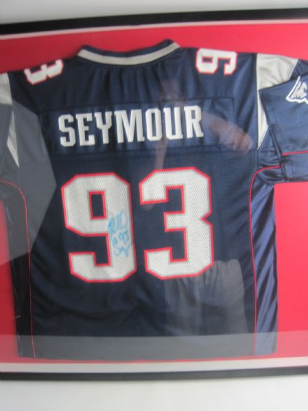 Richard Seymour Autographed & Framed New England Patriots Jersey