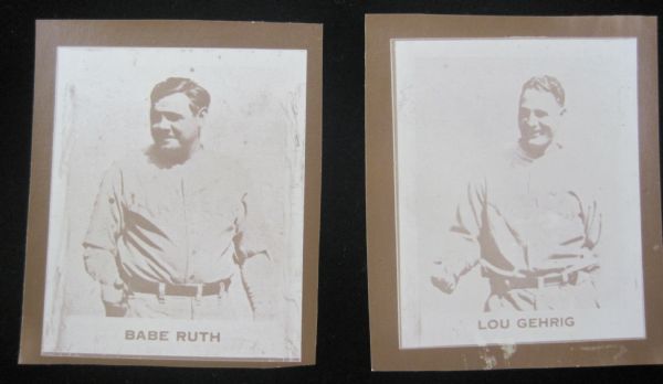 1930 Ray-O-Print Set Including Babe Ruth & Lou Gehrig