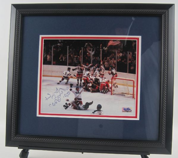 Herb Brooks Autographed & Inscribed Framed 8x10 Photo