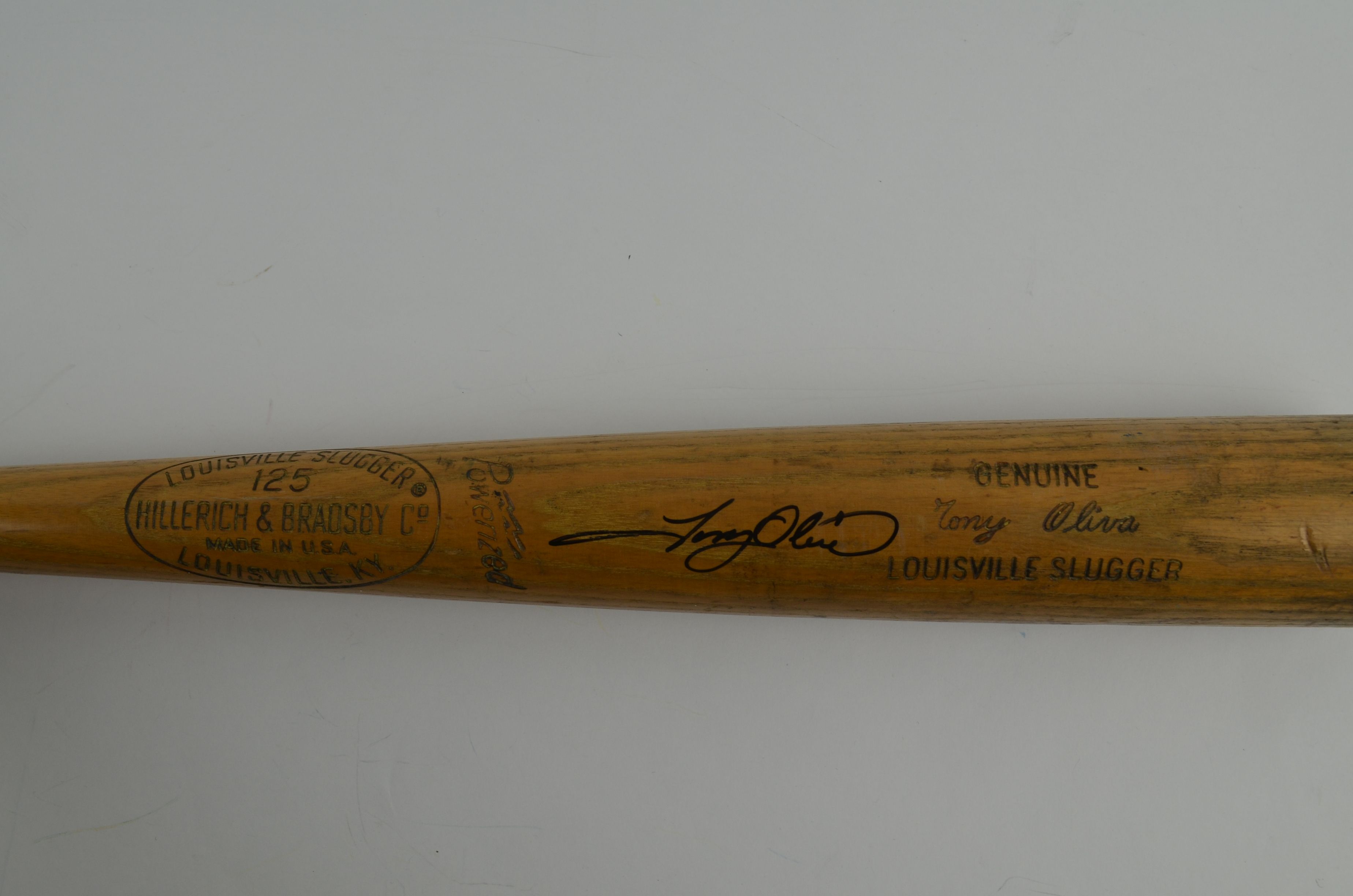 Tony Oliva Autographed Rawlings Name Model Bat Inscribed HOF 2022