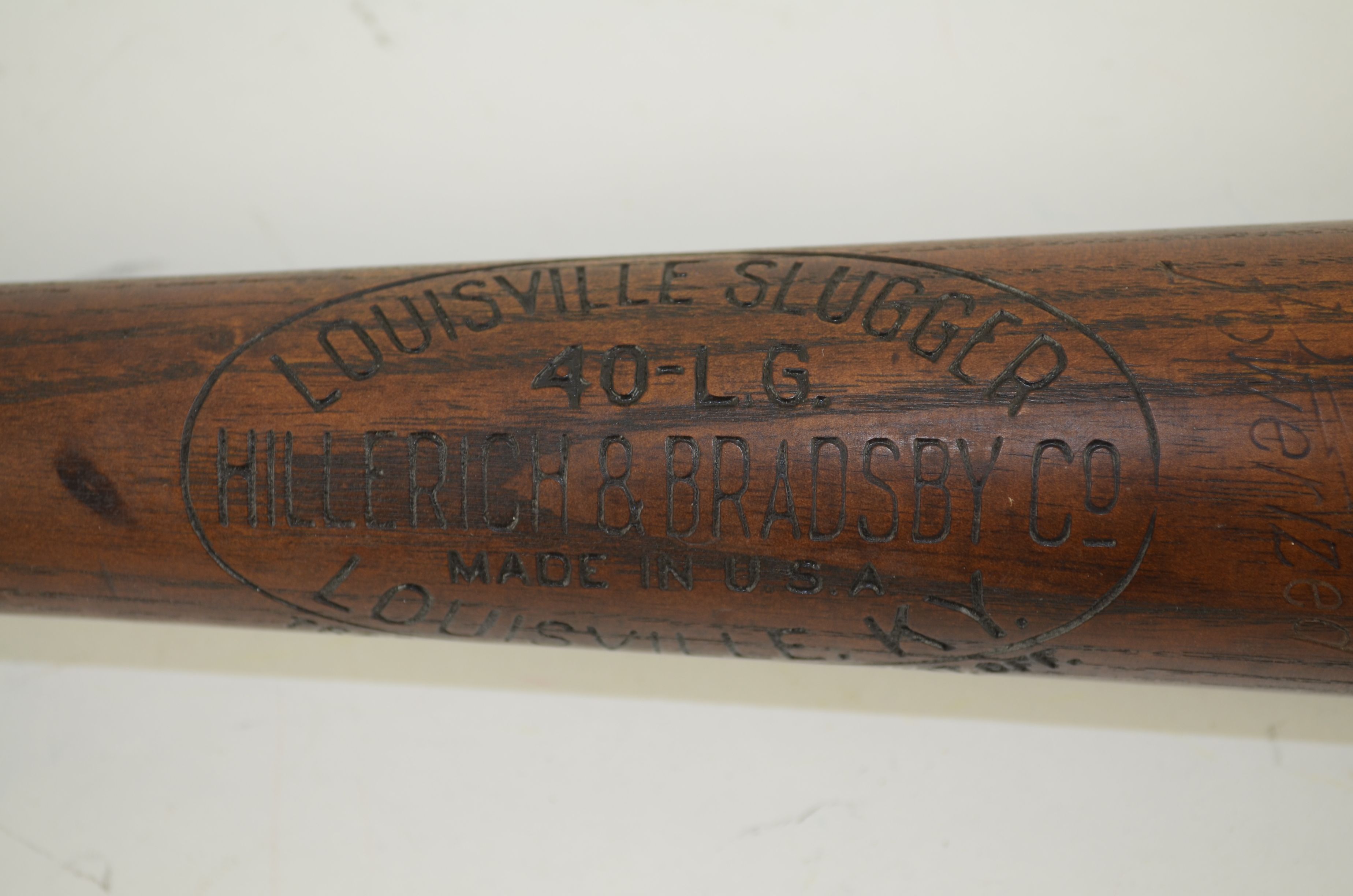 Lot Detail - Lou Gehrig 1933-35 Louisville Slugger H&B 40 LG Store ...