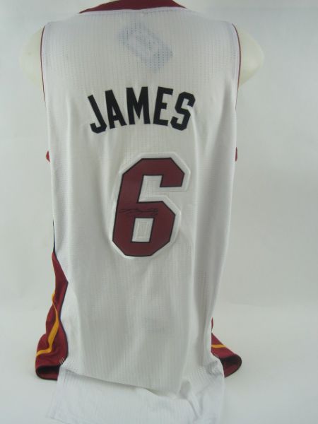 lebron james signed miami heat jersey