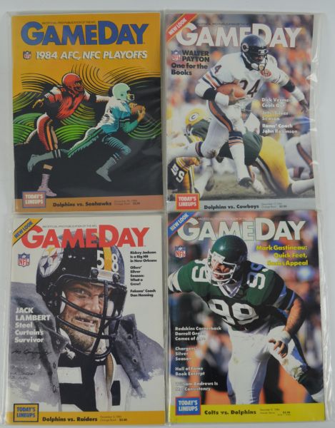 Dan Marino Complete Run of 1984 Super Bowl Season Miami Dolphins Game Day Programs 