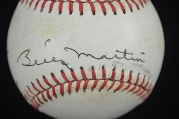 Billy Martin Autographed Baseball