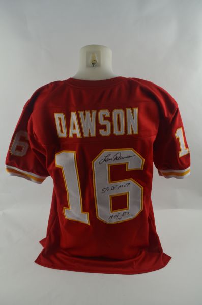 Len Dawson Autographed & Inscribed Kansas City Chiefs Jersey