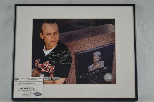 Cal Ripken Jr. w/Lou Gehrig Autographed "Ironman" Photo