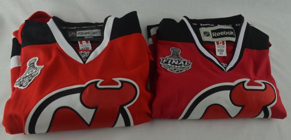 Martin Brodeur 2012 Stanley Cup Finals Lot of 2 Home Jerseys