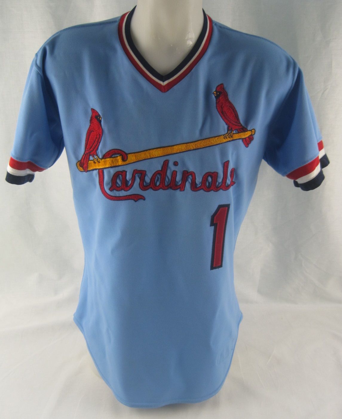 Lot Detail - Ozzie Smith 1983 St. Louis Cardinals Professional Model Jersey  w/Heavy Use