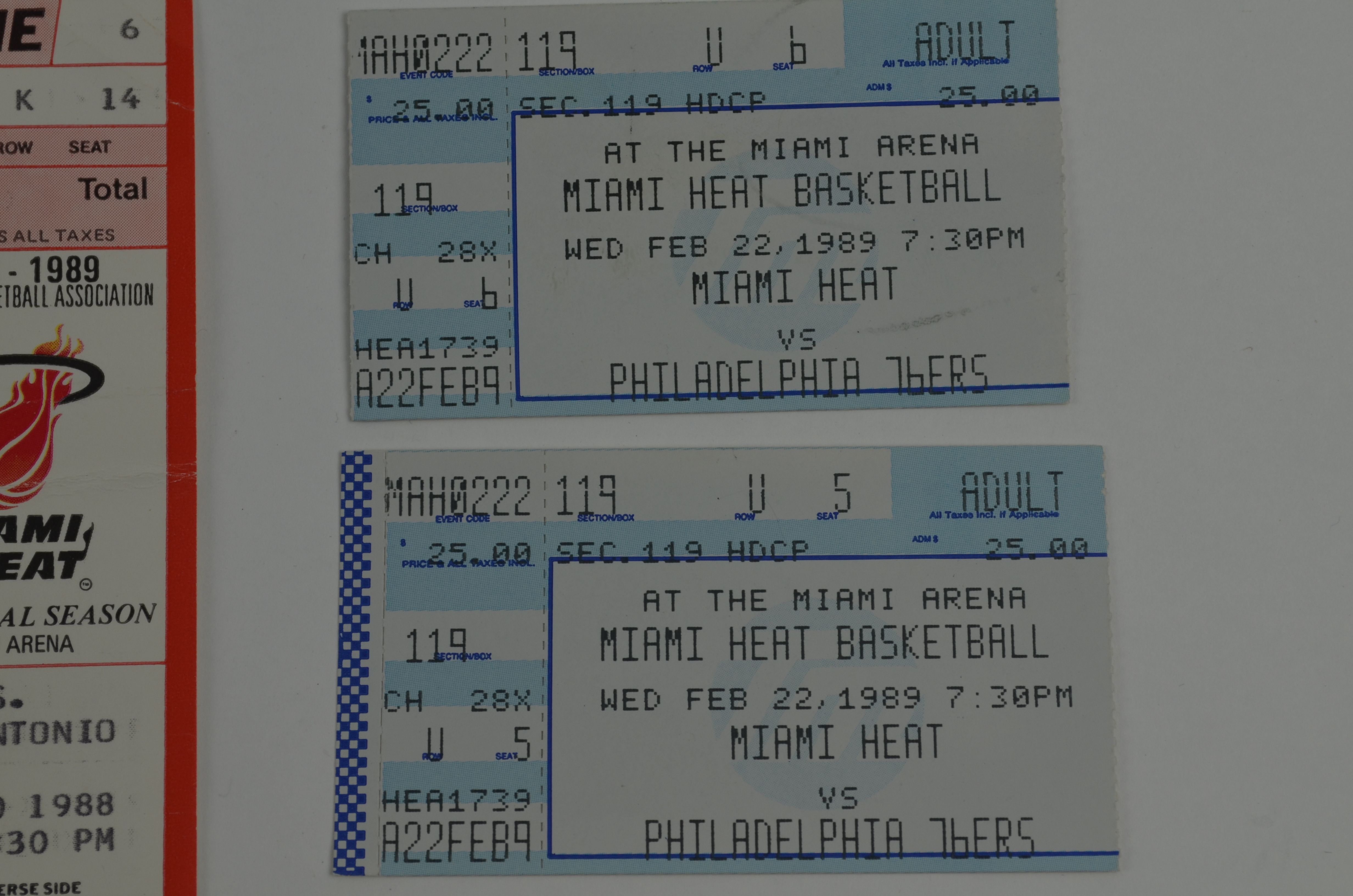 Lot Detail Miami Heat Lot of 10 Tickets