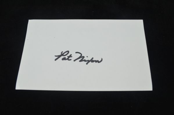 Pat Nixon Autographed Index Card