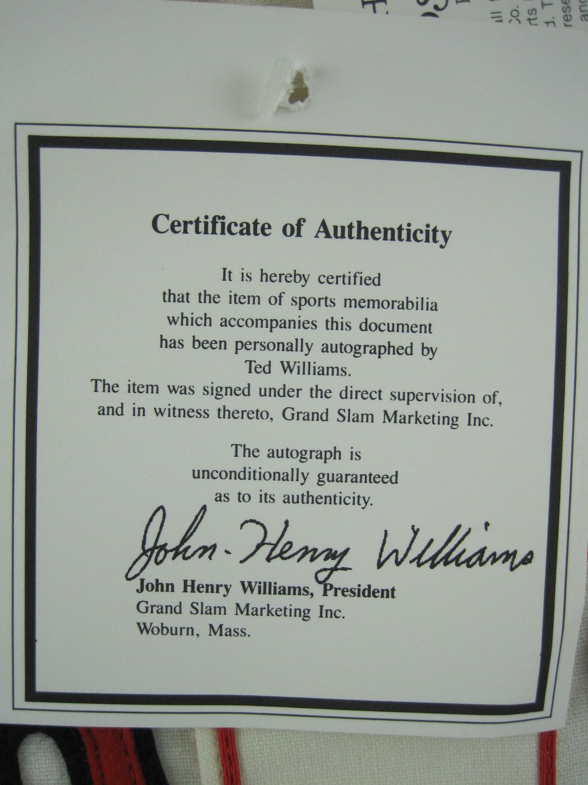 Lot Detail - Ted Williams Autographed & Inscribed Splendid